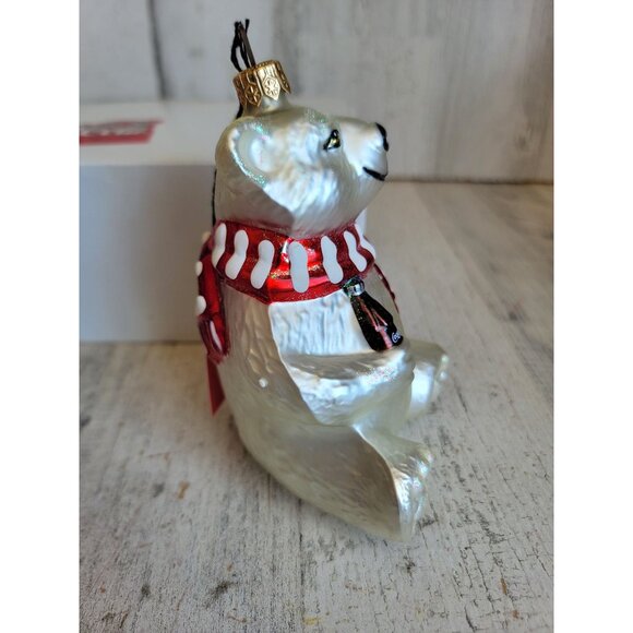Kurt Adler vintage Coca-Cola bear glass ornament Xmas - Picture 3 of 6